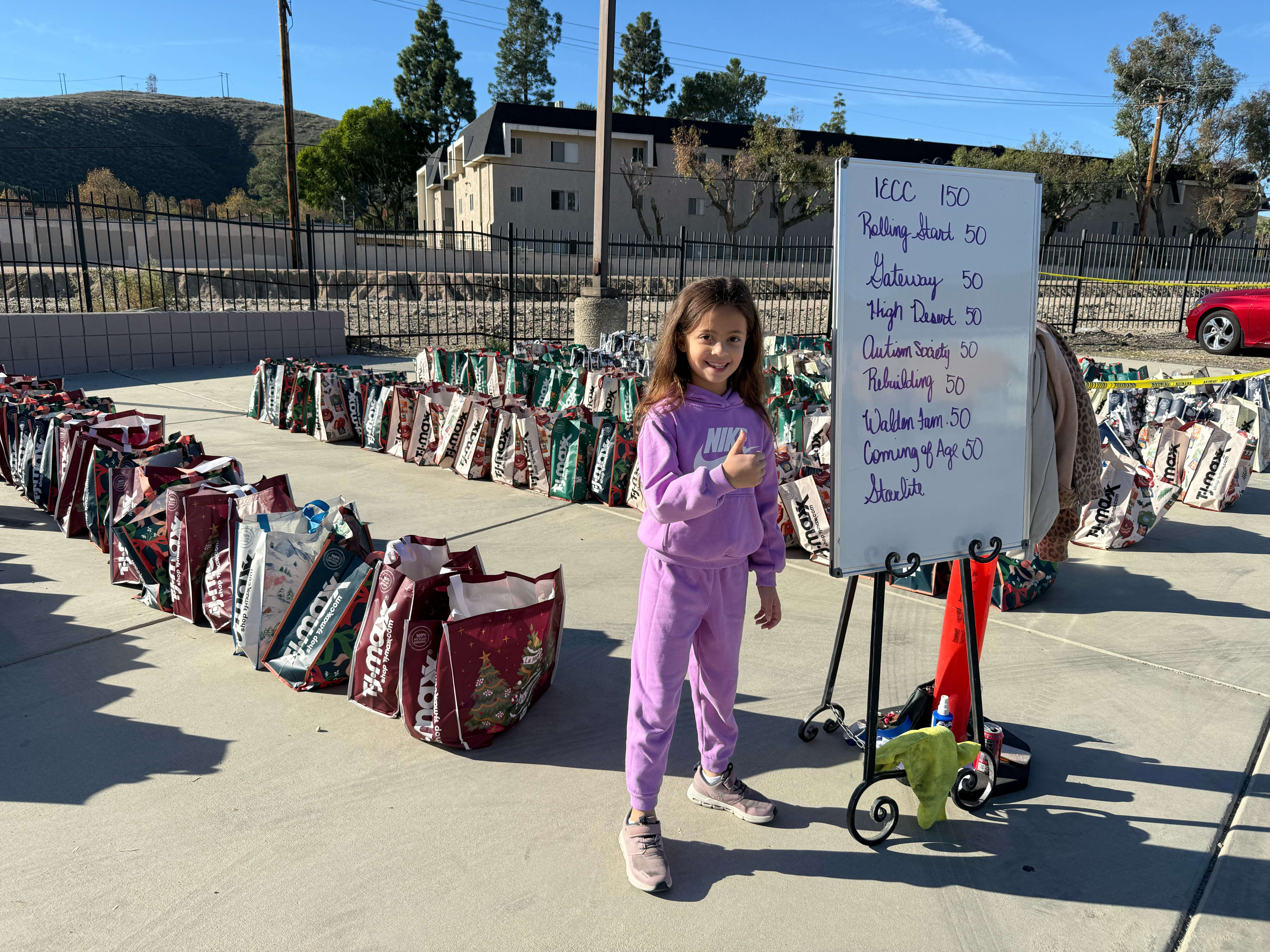 Picture of child at food drive